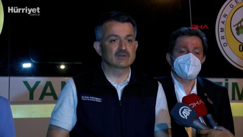 Tarım ve Orman Bakanı Bekir Pakdemirli, orman yangınlarıyla ilgili son durumu paylaştı