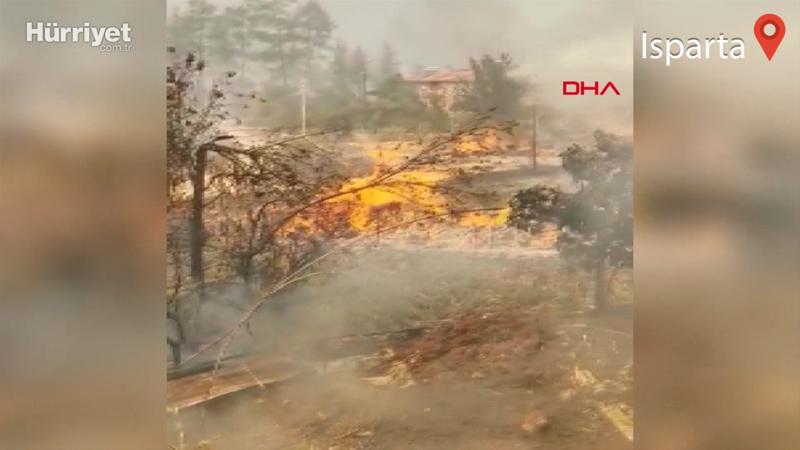 Isparta'da orman yangını