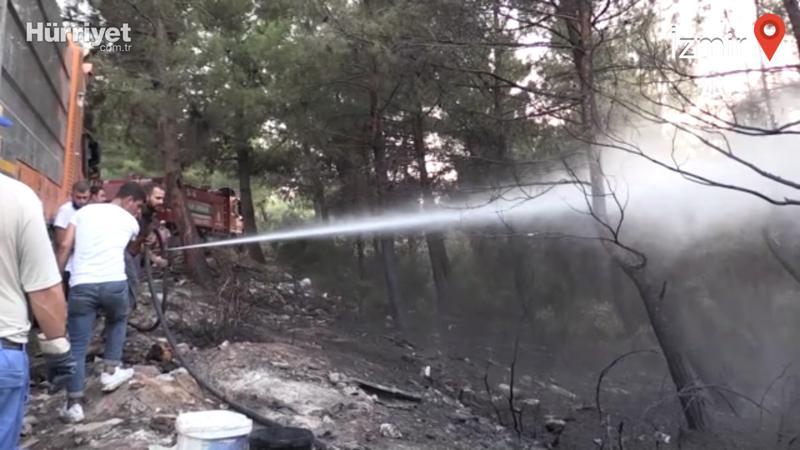 İzmir'in Gaziemir ilçesinde çıkan orman yangını kontrol altına alındı