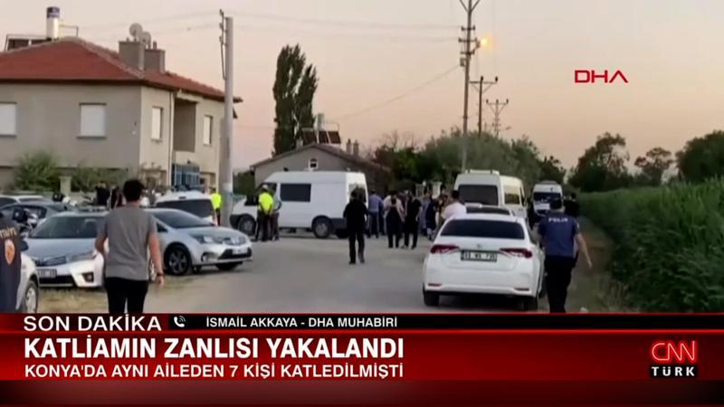 Konya'da katliamın zanlısı yakalandı