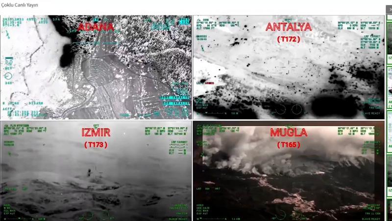 Orman yangınlarını İHA'lar tespit ediyor, helikopter ve uçaklar müdahale ediyor