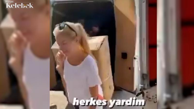 Burcu Esmersoy yangın bölgesine yardıma gitti!