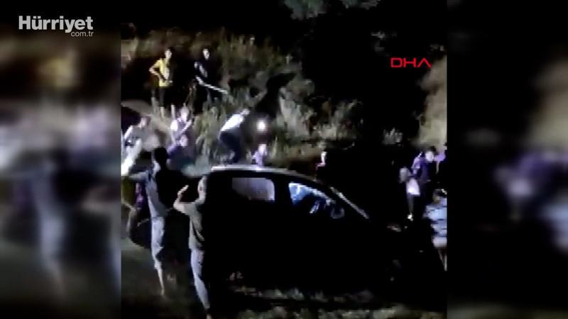 Kız arkadaşı ile buluşmaya geldiler, kundakçı diye dayak yediler