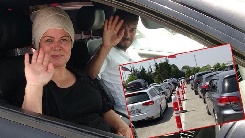 Yangında tahliye edilen gurbetçiler buruk şekilde dönüşe geçti
