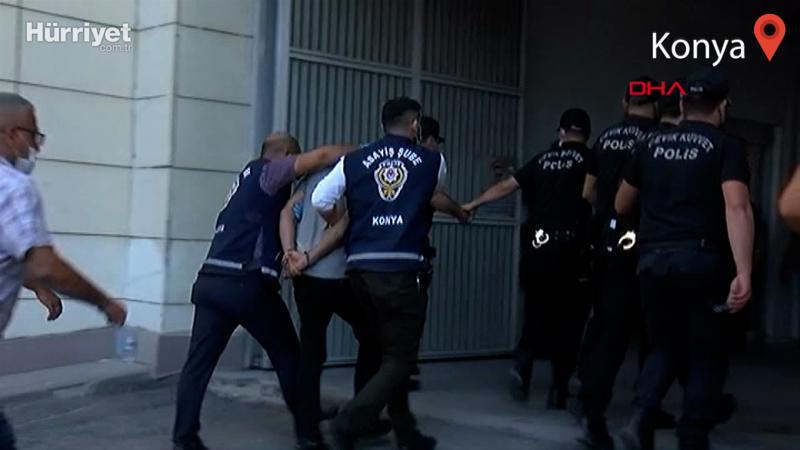 Konya'da 7 kişinin silahla öldürülmesiyle ilgili adliyeye sevk edilen zanlı Mehmet Altun tutuklandı