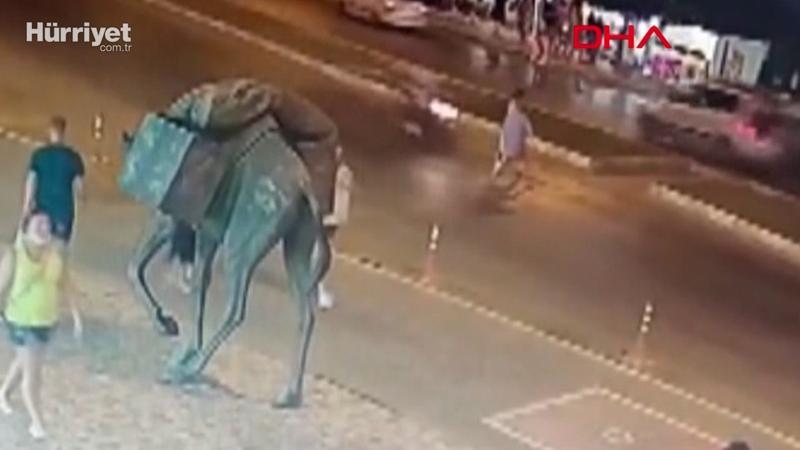 Motosikletin çarptığı Alman turist öldü; kaza anı kamerada