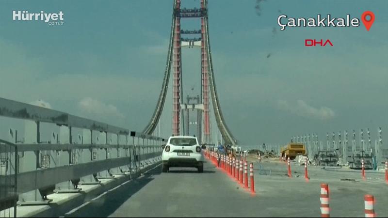 DHA ekibi, 1915 Çanakkale Köprüsü yolunda
