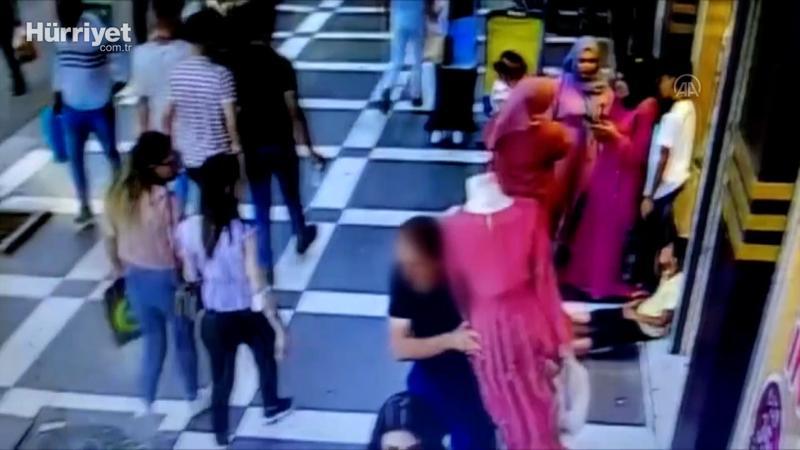 Cansız mankenin çalınma anı güvenlik kamerasına yansıdı
