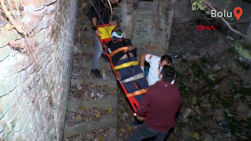 15 metrelik Tarihi Bursa Surları'ndan düşen kişiyi ağaçlar kurtardı