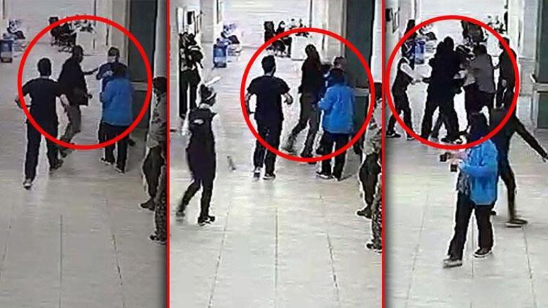 Isparta'da hasta yakınının doktoru darbettiği anlar kamerada