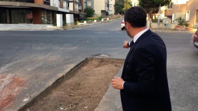 Belediye başkanı, asfaltlanan yolun kazılmasına tepki gösterdi