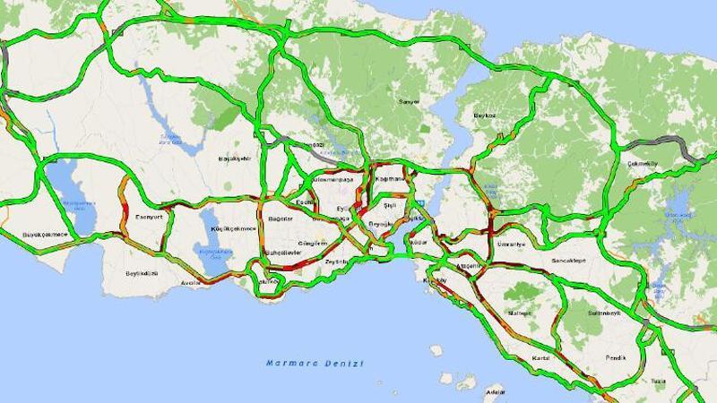 İstanbul'da trafik yoğunluğu