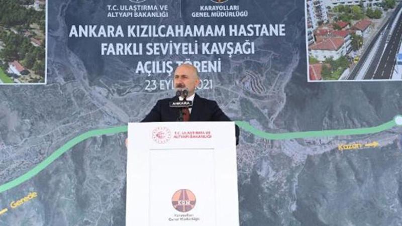 Bakan Karaismailoğlu, 'Kızılcahamam Hastanesi Köprülü Kavşağı'nın açılış töreninde açıklamalarda bulundu
