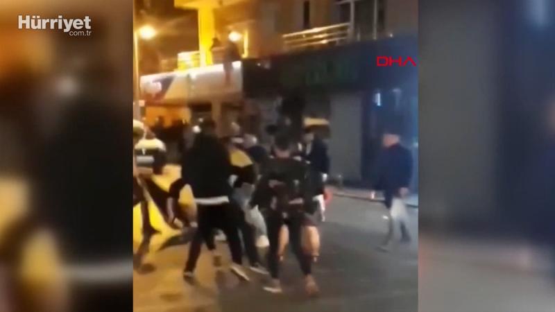 Kartal'da tekmeli yumruklu kavga kamerada