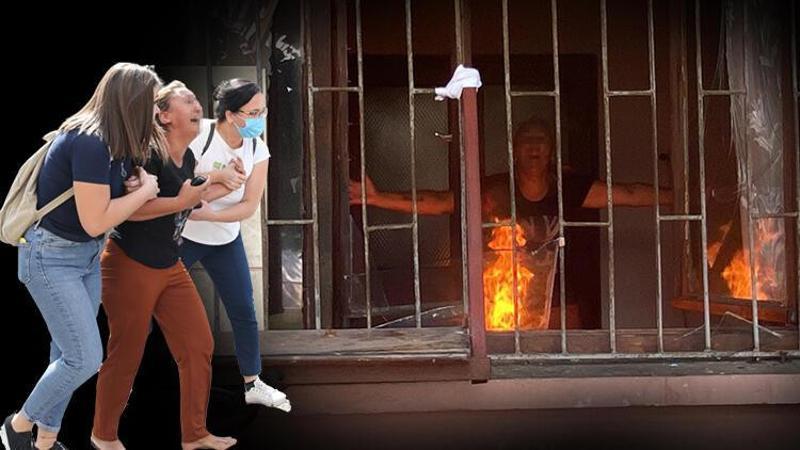 Çocuğuyla birlikte kapıyı üzerlerine kilitleyip, evi ateşe verdi