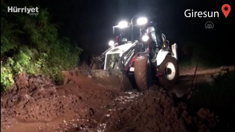 Giresun'un Yağlıdere ilçesinde şiddetli yağış hasara neden oldu