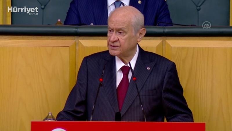 MHP lideri Devlet Bahçeli partisinin grup toplantısında konuştu