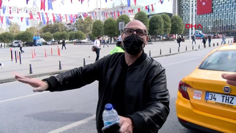 Taksim Meydanı'nda turistin taksi isyanı