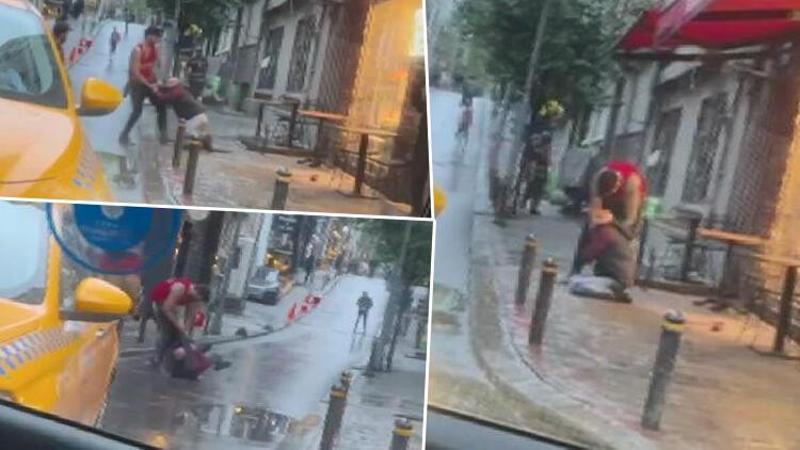 Amerikalı turist otel çalışanını sokak ortasında dövdü