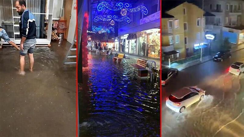 Fethiye'de yağmur yaşamı olumsuz etkiledi
