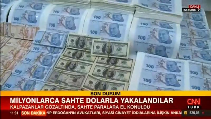 Milyonlarca sahte dolarla yakalandılar