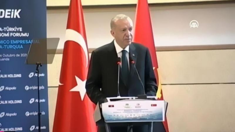 Cumhurbaşkanı Recep Tayyip Erdoğan, Türkiye-Angola İş Forumu'nda açıklama yaptı
