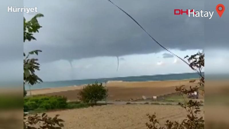 Hatay'da aynı anda 3 hortum oluştu