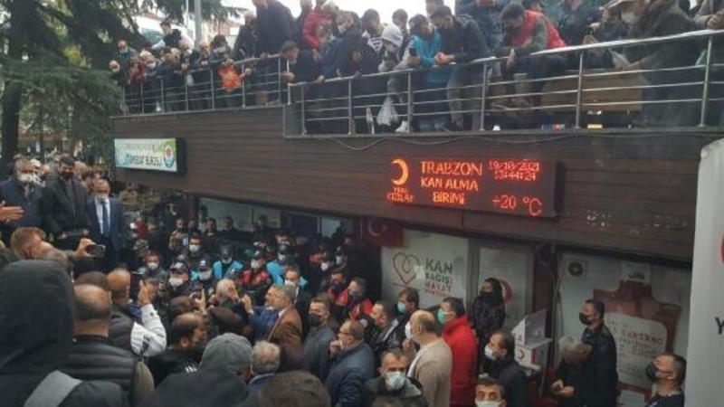 Trabzon'da gerginliği polis önledi