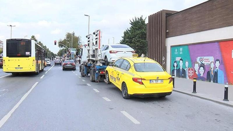 Fatih'te sivil polisi almayıp müşteri seçen taksiciye ceza