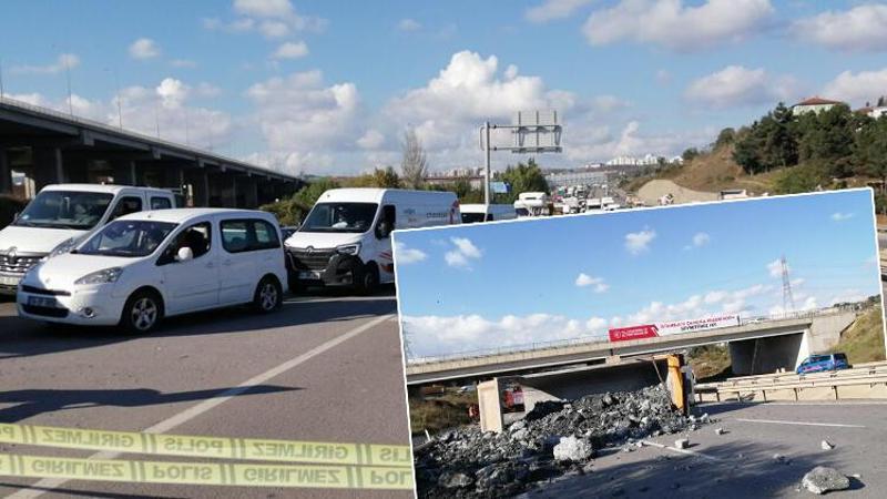 Sancaktepe'de hafriyat kamyonu yan yattı