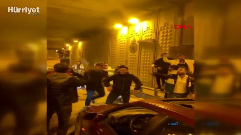 Ataşehir ve Ümraniye'de tüneli kapatarak asker eğlencesi yaptılar