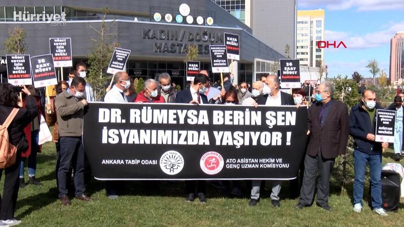 Nöbet çıkışı kazada ölen doktor için görev yaptığı hastanede anma