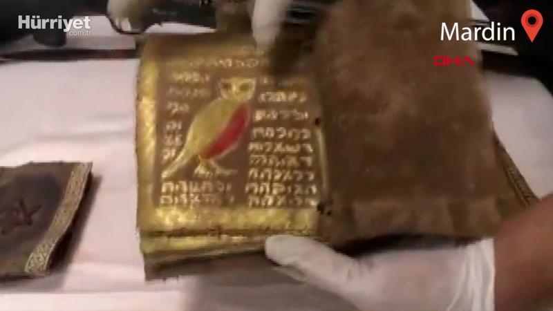 Mardin'de bin yıllık altın işlemeli 5 Tevrat ele geçirildi