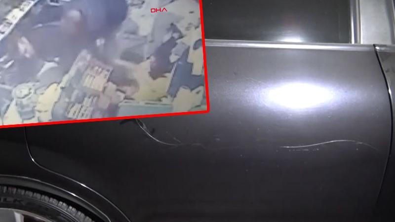 Otomobili çizildiği için tartıştığı site görevlisini öldürdüğü anlar kamerada