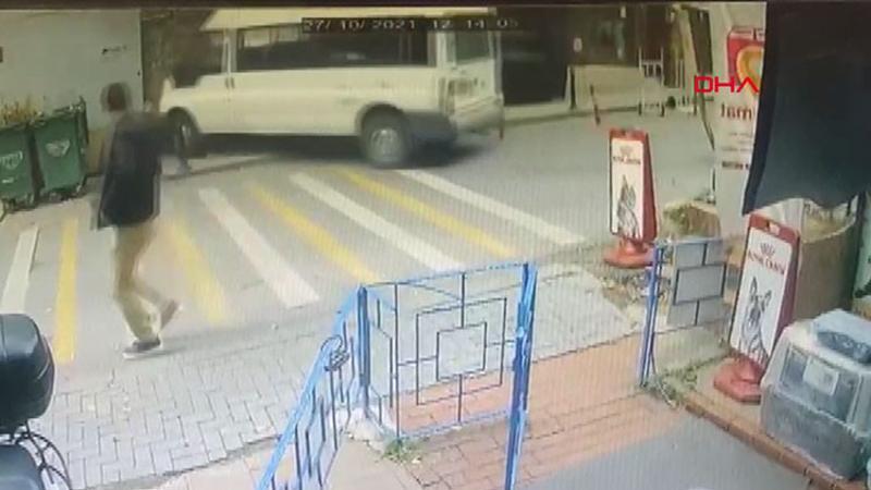 Beşiktaş'ta saniyelerle kurtuluş kamerada