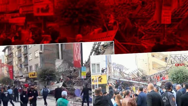 Malatya'da bina çöktü