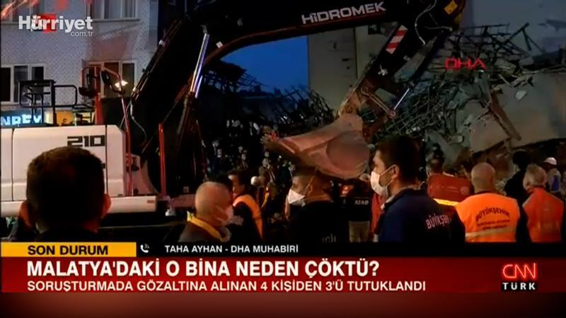 Malatya'da çöken bina ile ilgili soruşturda yeni gelişme