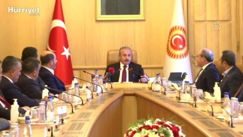 TBMM Başkanı Şentop, Anadolu Güvenlik Korucuları ve Şehit Aileler Federasyonu heyetini kabul etti