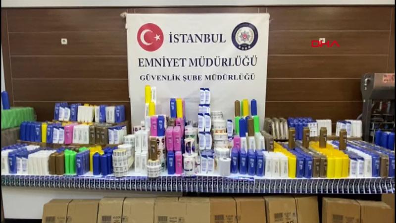 Bağcılar'da sahte şampuan operasyonu kamerada