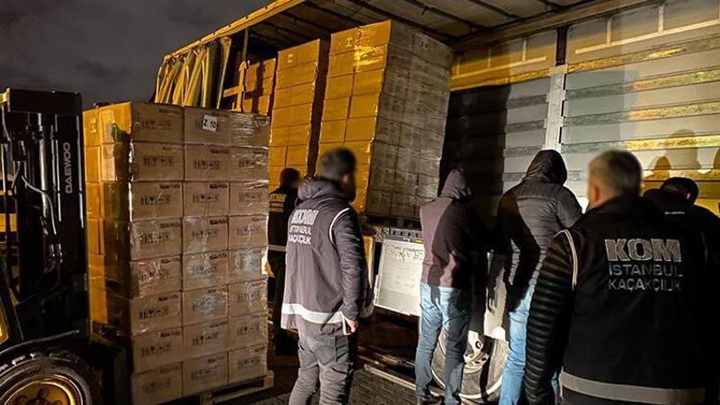 İstanbul'da nargile tütünü ve makaron operasyonu