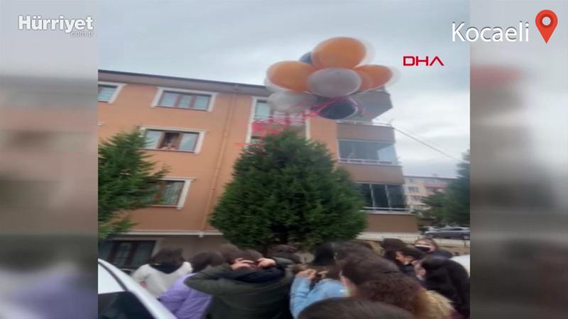 Kanser tedavisi gören Raziye öğretmene duygusal kutlama