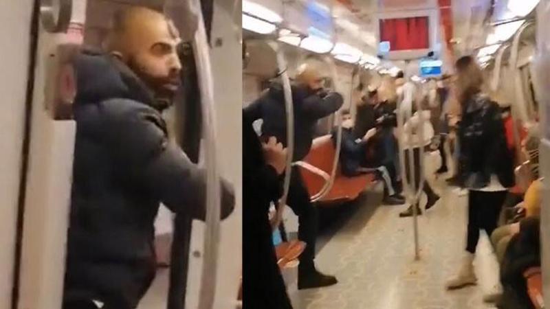 Kadıköy-Tavşantepe metrosunda eli bıçaklı kişi kadına saldırdı