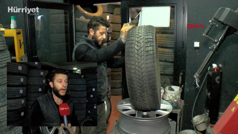 Lastikçilerde kış lastiği mesaisi