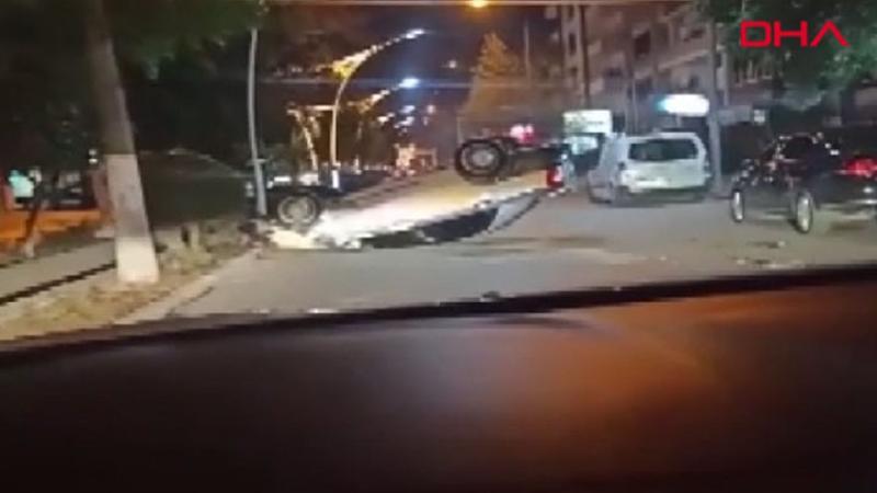 Sosyal medyada canlı yayın yaparken kazayı görüntüledi