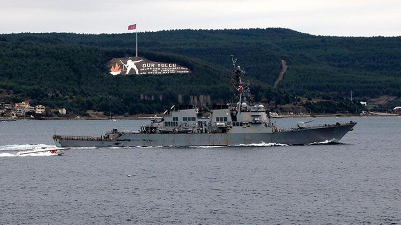 ABD savaş gemisi, Çanakkale Boğazı'ndan geçti