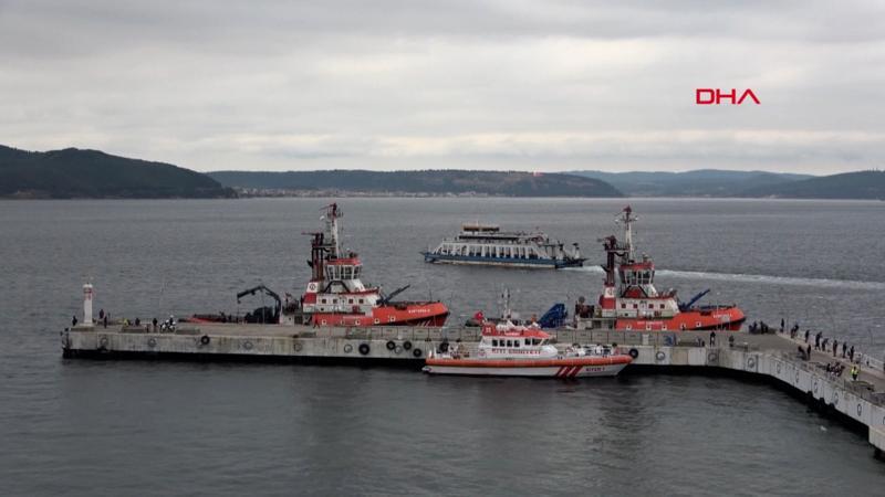 Çanakkale’de feribot seferlerine ‘fırtına’ engeli