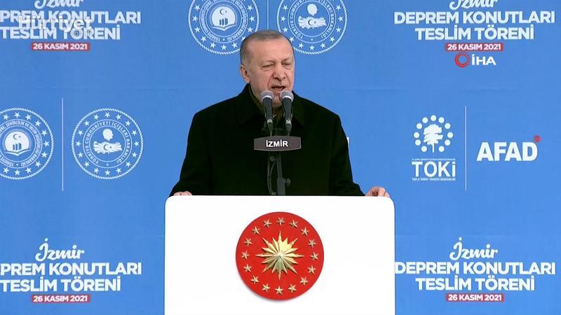 Cumhurbaşkanı Erdoğan, İzmir'de Deprem Konutları Teslim Töreni'ne katıldı