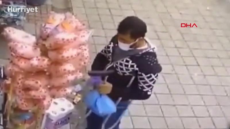 Güngören'de kılık değiştirerek defalarca hırsızlık yapan kişi kamerada