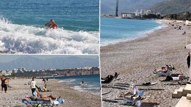 Antalya'da aralık ayında deniz keyfi