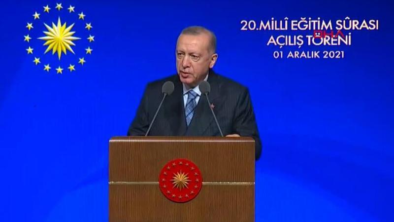 Cumhurbaşkanı Erdoğan, 20. Milli Eğitim Şûrası'nda açıklamalarda bulundu
